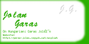 jolan garas business card